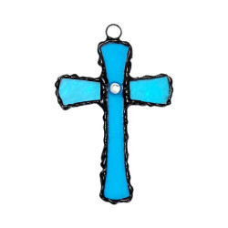 Blue Cross With Ring To Tie It Up