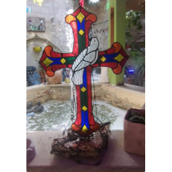 Vitrage Cross With Bird